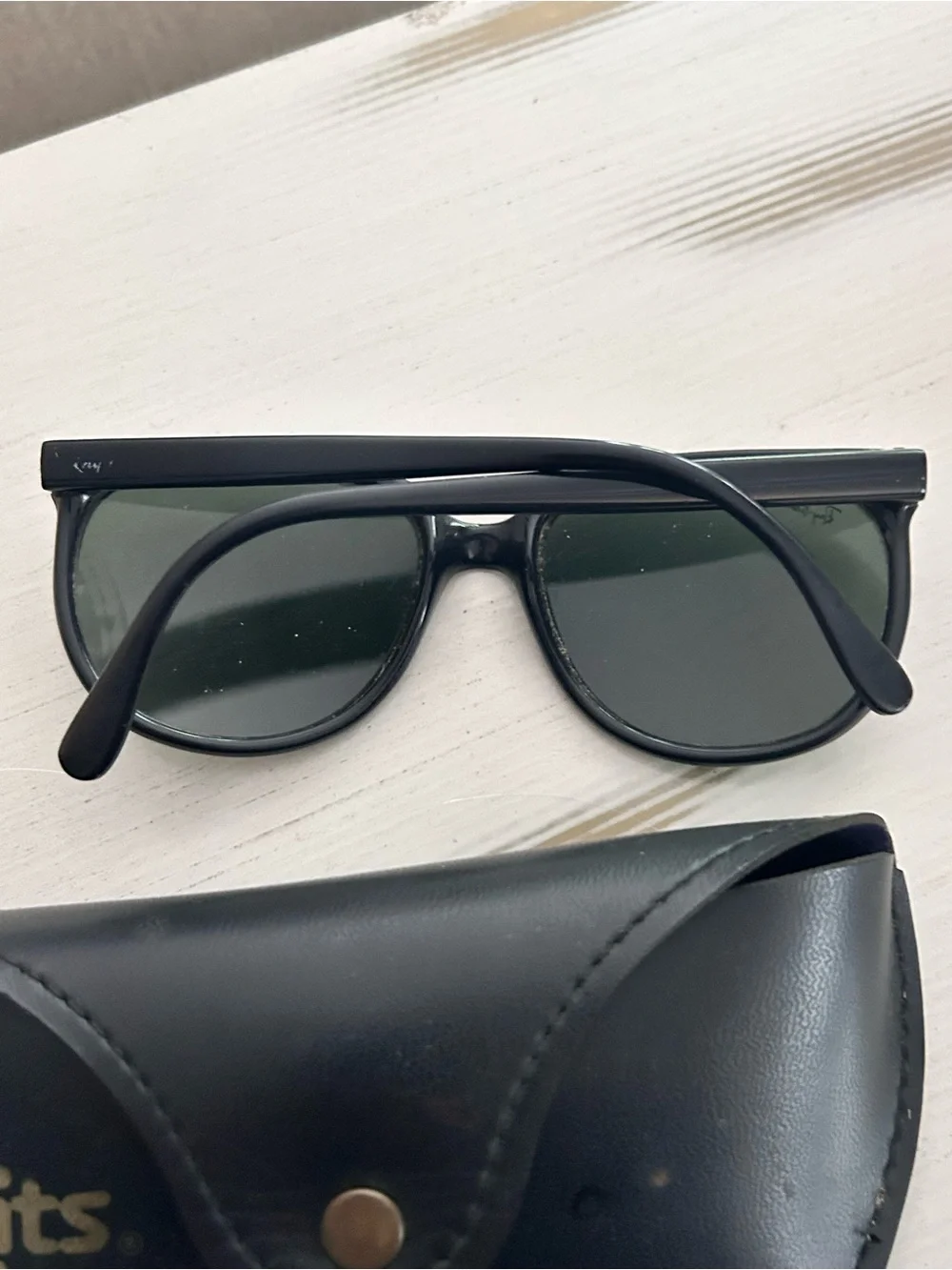 Vintage Bausch & Lomb Ray Ban Cats Black green Nylon Sunglasses Made In France